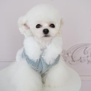 गुलाबी प्यारा पालतू शरद ऋतु सर्दियों के प्रेमी कपड़े गर्म कुत्ते की पोशाक और बनियान - Product Image 4