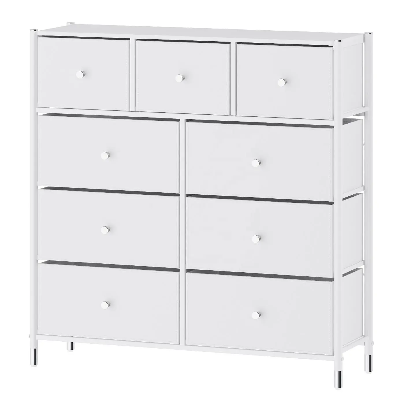 White Modern Chest Of 9 Drawers Chest Drawers Organizer Dresser Fabric Storage Organizer Drawer Cabinet