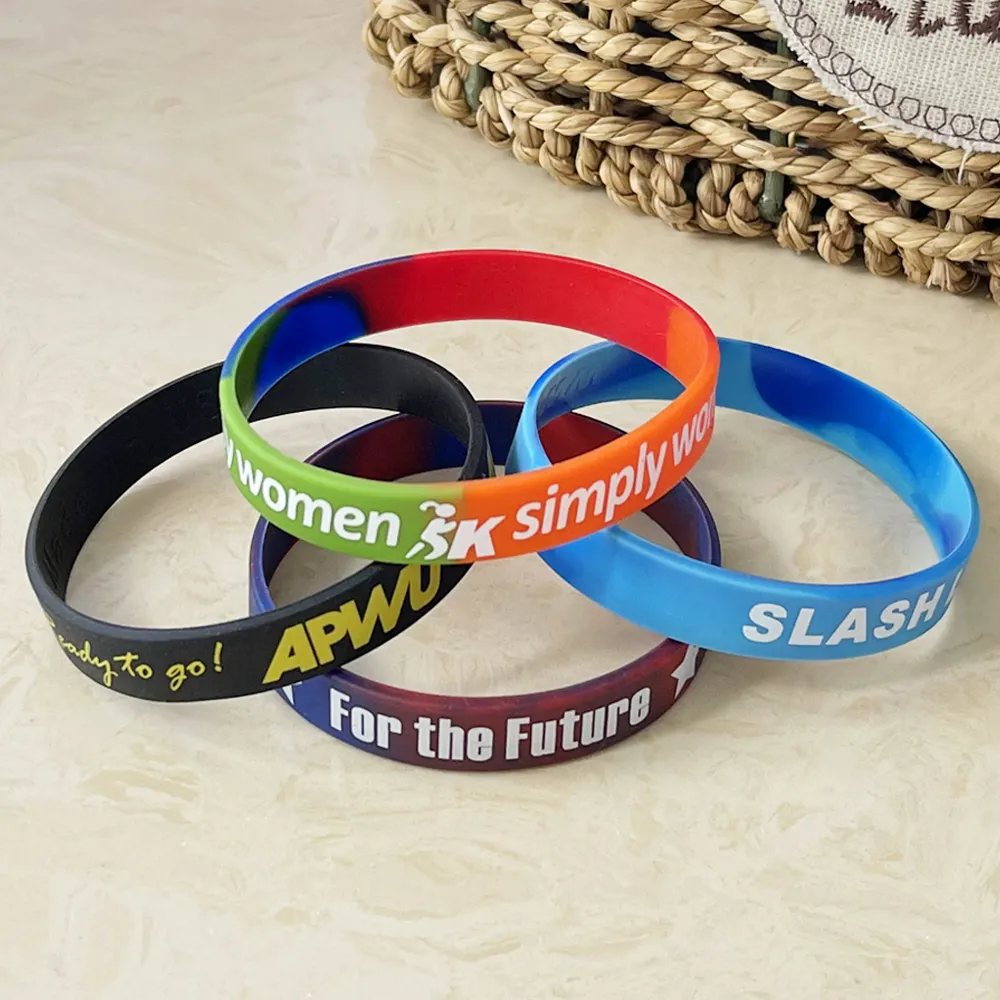 High Quality Custom Promotional Silicone Bracelets Silicone Wristbands Promotional Wristbands