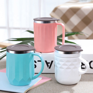 12OZ-350ML <strong>Double</strong> <strong>Wall</strong> Vacuum Insulated Stainless Steel Stemless Wine <strong>Glasses</strong> With Brown Lid - Product Image 1