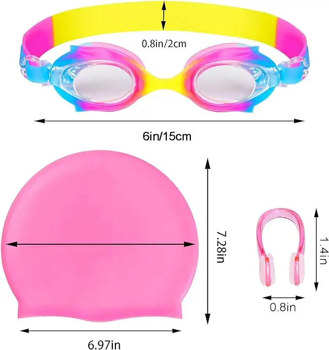 Lunettes de natation haute définition anti-buée personnalisées acceptables pour enfants Lunettes de natation avec protection UV