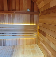 Sauna cube en cèdre rouge du Canada populaire moderne de luxe Sauna vapeur traditionnel extérieur pour 2 personnes pour l'arrière-cour
