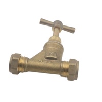 Robinet à bavette union en laiton fileté de 1/2 "avec double clapet anti-retour pour machine à laver murale