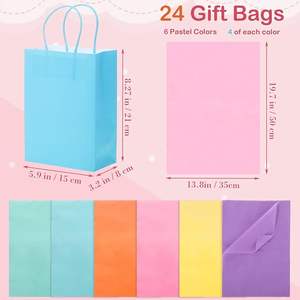 <b>white</b> kraft Paper <b>Bags</b> Custom Logo/Graphic Design gift <b>bag</b> - Product Image 2