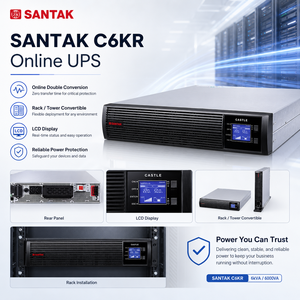 SANTAK Série Château C6KR UPS 6KVA/5400W Alimentation sans interruption en ligne montée en rack - Product Image 2