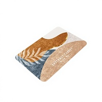 Tapis de salle de bain absorbant l'eau, motif géométrique moderne minimaliste en cercle, en caoutchouc naturel et terre de diatomée, vente en gros directe usine