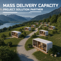 VESUNNO Maison Modulaire de Luxe en Conteneur avec Murs en Verre - Hôtel Portable, Mini-Maison, Capsule Spatiale, Pod de Construction