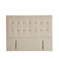 Tête de lit en tissu de lin moderne et luxueux, cadre en bois, design pliable, taille Queen/King, trous de montage attachés