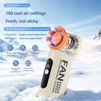 Ventilateur personnel 6000 mAh avec batterie externe, 100 vitesses, électrique, rechargeable par USB, sans pales