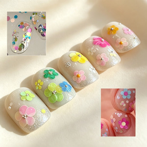 Boîte de 12 couleurs de paillettes rondes pour ongles, tailles mixtes, flocons de paillettes irisés laser, décorations pour nail art, vente en gros - Product Image 3