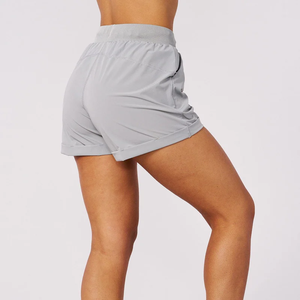 High Waist <strong>Gym</strong> <strong>Shorts</strong> Fitness Girl Yoga Sportswear with Drawstring Closure Polyester Spandex Woven <strong>Shorts</strong> for Running &amp; Sports - Product Image 4