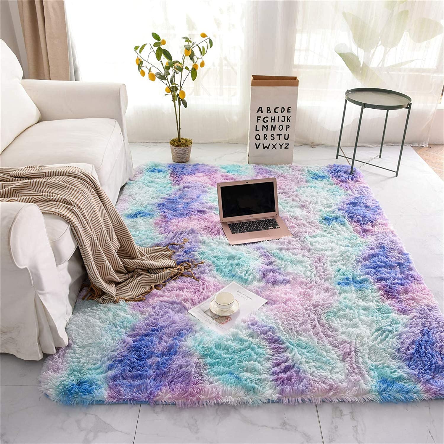 Tie-dyed-green blue purple