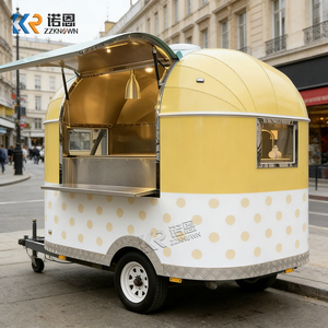 Remorque alimentaire classique à design arrondi, extérieur poli, cuisine mobile, homologuée DOT CE VIN, style intemporel, <span class=keywords><strong>camion</strong></span> de restauration - Product Image 5