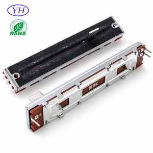 Potentiomètre coulissant 100 mm 10K 20K 50K 100K ohm double gang avec levier métallique - Product Image 5