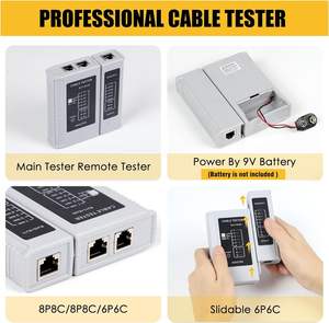 Kit de Ferramentas de Crimpagem RJ45 com Testador, Crimpador Pass Through para Ethernet, Ferramenta de Crimpagem RJ45 para Rede Cat5 Cat6 Cat7 - Product Image 6