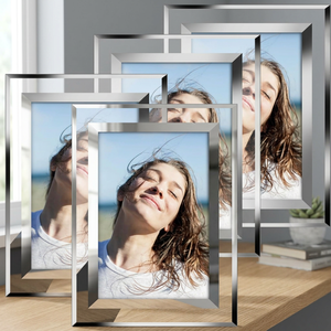 Customized Crystal Glass Picture <b>Frame</b> 5x7 8x10 A3 <b>A4</b> with Multi-Printing Custom Logo for Tabletop Mirror Gift - Product Image 3