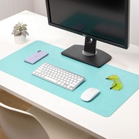 Grand tapis de bureau multifonctionnel en cuir, tapis de souris en cuir PU imperméable, tapis de bureau
