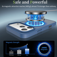 Casing iPhone 18 17 Pro Max Matte Biru Terbaru dengan Tombol Kontrol Kamera, Sentuhan Lembut, Anti Benturan, Custom Magnetik, Grosir