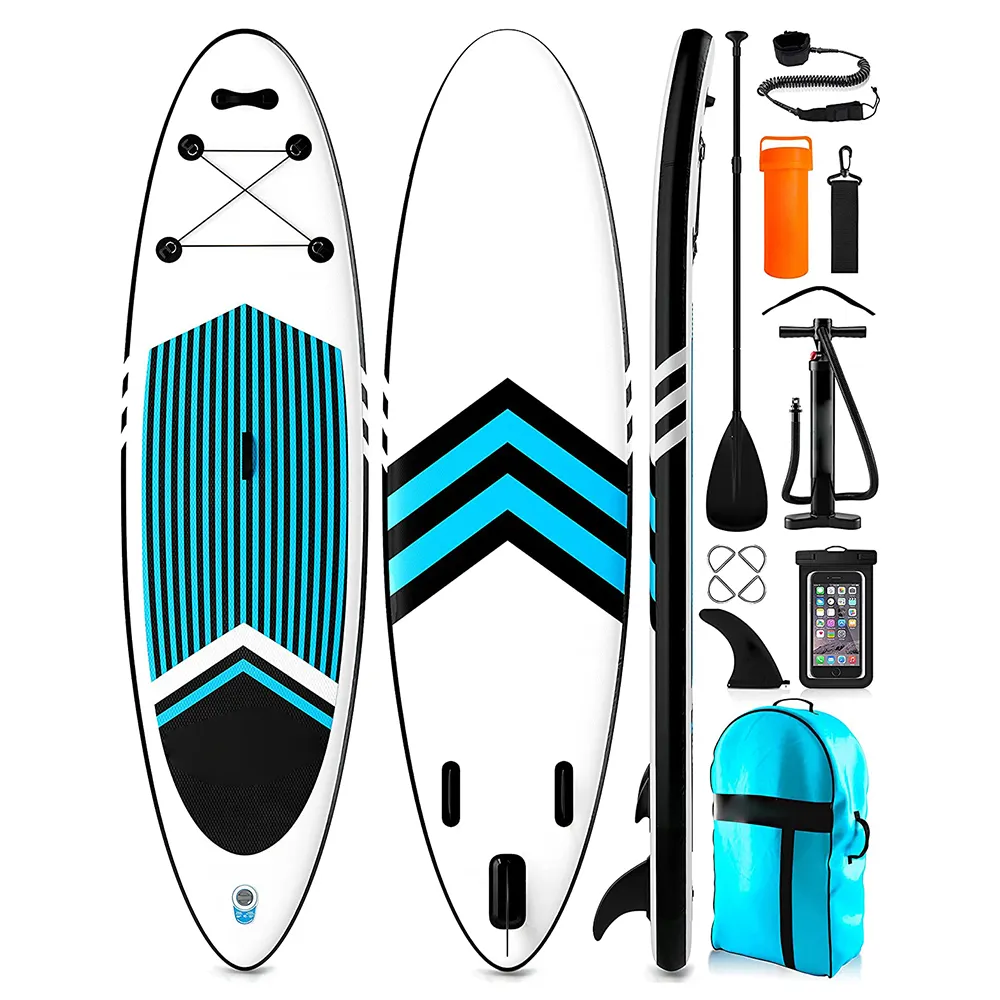Planche de paddle gonflable de haute qualité, livraison gratuite OEM, chine, paddle pour jeu d'eau, 10'6 ", pour la plage, les vacances