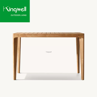 Ensemble de meubles de jardin d'extérieur de luxe Ensemble table à manger et chaises modernes en bois de teck pour restaurant avec rotin