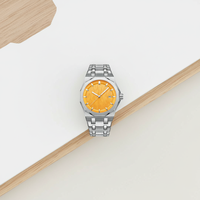 Montres à quartz sportives simples et luxueuses populaires pour hommes et femmes, diamètre 36 mm, bracelet en alliage d'acier inoxydable 18 mm, verre, vente en gros
