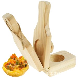 Cross-border wooden banana <b>grinder</b>, foldable potato <b>grinder</b>, wall-mounted home kitchen solid wood banana pancake press. - Product Image 5