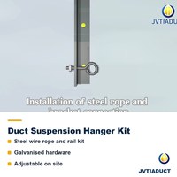 Kit de suspension pour conduits en tissu avec câble en acier pour installation au plafond