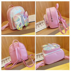 Chanceux Nouveau 2-5 enfants Paillettes Sac À Dos Maternelle Cartable Anti Manque Papillon Belle enfants Sac - Product Image 6