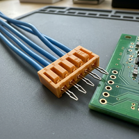 Câble de montage sur carte JST 2P-SAN, connecteur de fil à pas de 2,0 mm, cuivre étamé, isolation MPPE, bleu, pour PCB