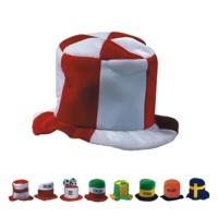 HLC Cadeau promotionnel personnalisé Accessoire de supporter Espagne Danemark Pologne Chapeaux de supporter Perruque et bandeau patriotiques style punk rock pour le Euro