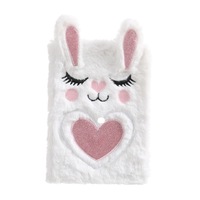 Carnet de notes en peluche avec cadenas, joli journal A5 pour adolescentes, école