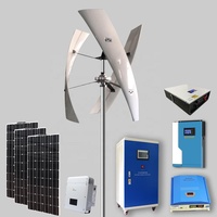 Système énergétique résidentiel, éolienne et panneaux solaires, système hybride hors réseau/sur réseau avec stockage d'énergie
