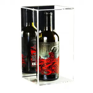 Xoay dẫn acrylic rượu hiển thị/acrylic một chai rượu vang chủ