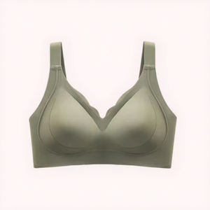 Bralette sin Costuras con Encaje, <span class=keywords><strong>Talla</strong></span> <span class=keywords><strong>Grande</strong></span>, para Mujer, sin Varillas, <span class=keywords><strong>Copa</strong></span> Delgada, Espalda en U, Push-Up, Antideslizante, <span class=keywords><strong>Talla</strong></span> <span class=keywords><strong>Grande</strong></span> - Product Image 4