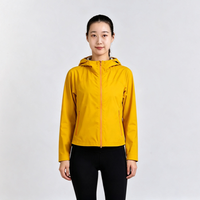 Veste de randonnée pour femme, enduite, coupe-vent, imperméable, respirante, avec fermeture éclair et col montant, pour l'été et l'automne, activités de plein air, OEM