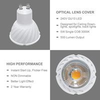 Ampoule LED GU10 5W 3000K-6000K Ampoule LED Spot Light Warm White to White Color Change Spotlight GU10 LED Bulb