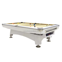 Table de billard de club et de maison en gros, 7/8/9 pieds, avec coussin en caoutchouc et plateau en ardoise, taille personnalisée, queue de billard incluse