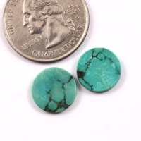 Pierres précieuses de turquoise tibétaine naturelle de la marque AMARA |   Pierres de turquoise plates authentiques, polies, coupées à la machine par une technologie de pointe, certifiées par un tiers