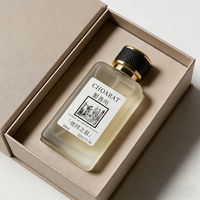 Botellas de Perfume de Vidrio Cilíndricas de Estilo Vintage de Alta Gama con Logotipo Personalizado en Color, 30ml/50ml/100ml, con Pulverizador y Caja de Empaque