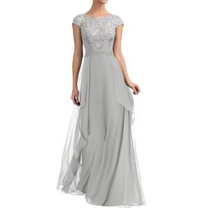 فساتين أم العروس طويلة ضيف الزفاف للنساء الشيفون السهرة الرسمية الدانتيل يزين فساتين الأم لحفل الزفاف - Product Image 1
