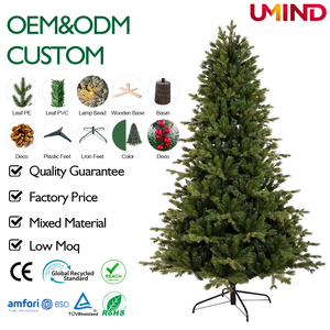 UMIND Factory Vente en gros d'arbres de Noël artificiels de qualité supérieure, aspect réaliste, feuillage épais et luxuriant, décoration de Noël, arbre de Noël sur mesure - Product Image 1