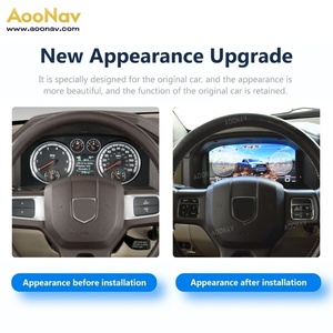 จอ LCD ดิจิตอลขนาด 13.1 นิ้วสำหรับรถยนต์ Dodge Ram 1500 2500 3500 ปี 2009-2012 เครื่องเล่นหน้าปัดแสดงความเร็วเสมือนแบบดั้งเดิม - Product Image 3