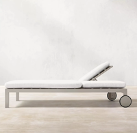 Nouvel arrivage de mobilier d'extérieur en aluminium vendu à chaud lit double sur le pont chaise de loisir allongée piscine lit de relaxation avec le soleil