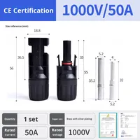 Adaptateur AC photovoltaïque étanche pour panneau solaire, connecteur rapide pour câble, matériau PC/PP0, Chine