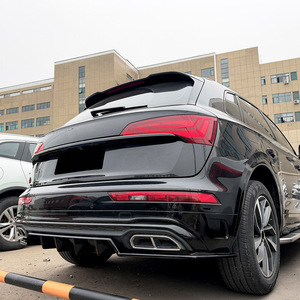 Amp-Z Audi Q5 FY S-Line 2021-2024 Rear Lip Spoiler Body Kit Matte Piano Black Carbon Fiber Texture Tuning Style - Product Image 2