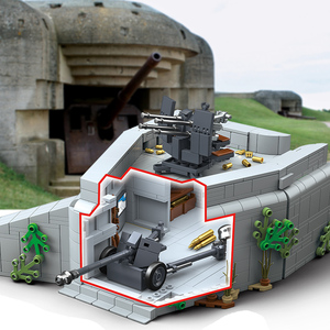 Set de Construcción de Bloques del Búnker de Defensa del Muro <span class=keywords><strong>Atlántico</strong></span> de la Segunda Guerra Mundial con Figuras Alemanas, Equipamiento, Armas de Fuego y Pistolas - Product Image 4