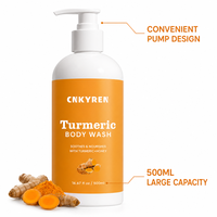 Gel Douche Éclaircissant au Curcuma, Miel et Citron – Nettoyant Corporel Liquide Hydratant et Équilibrant le pH pour une Peau Profondément Nettoyée