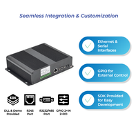 D2188BL Lecteur UHF RFID 8 Ports 15m Portée Impinj E710 E510 ISO18000 6C 33dBm 650 Tags Seconde RS232 485 Ethernet GPIO