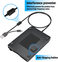Unidad de disquete portátil de 3,5 pulgadas, unidad de disquete externa de 1,44mb, lector de tarjetas de disquete para ordenador portátil de escritorio, unidad de disquete portátil USB