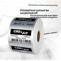 Pita Transfer Termal Resin PET Asli untuk Printer Label Zebra/Oki Lebar 50mm-110mm Panjang 300m Campuran Film Tinta